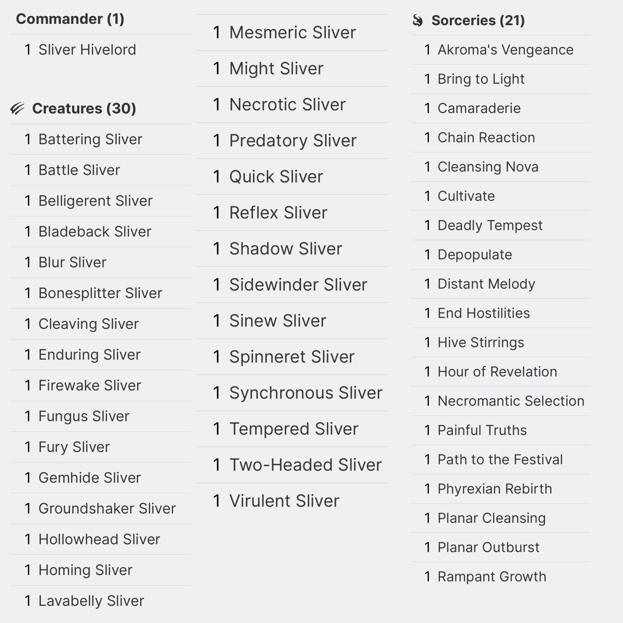 Sliver Hivelord  - EDH Deck