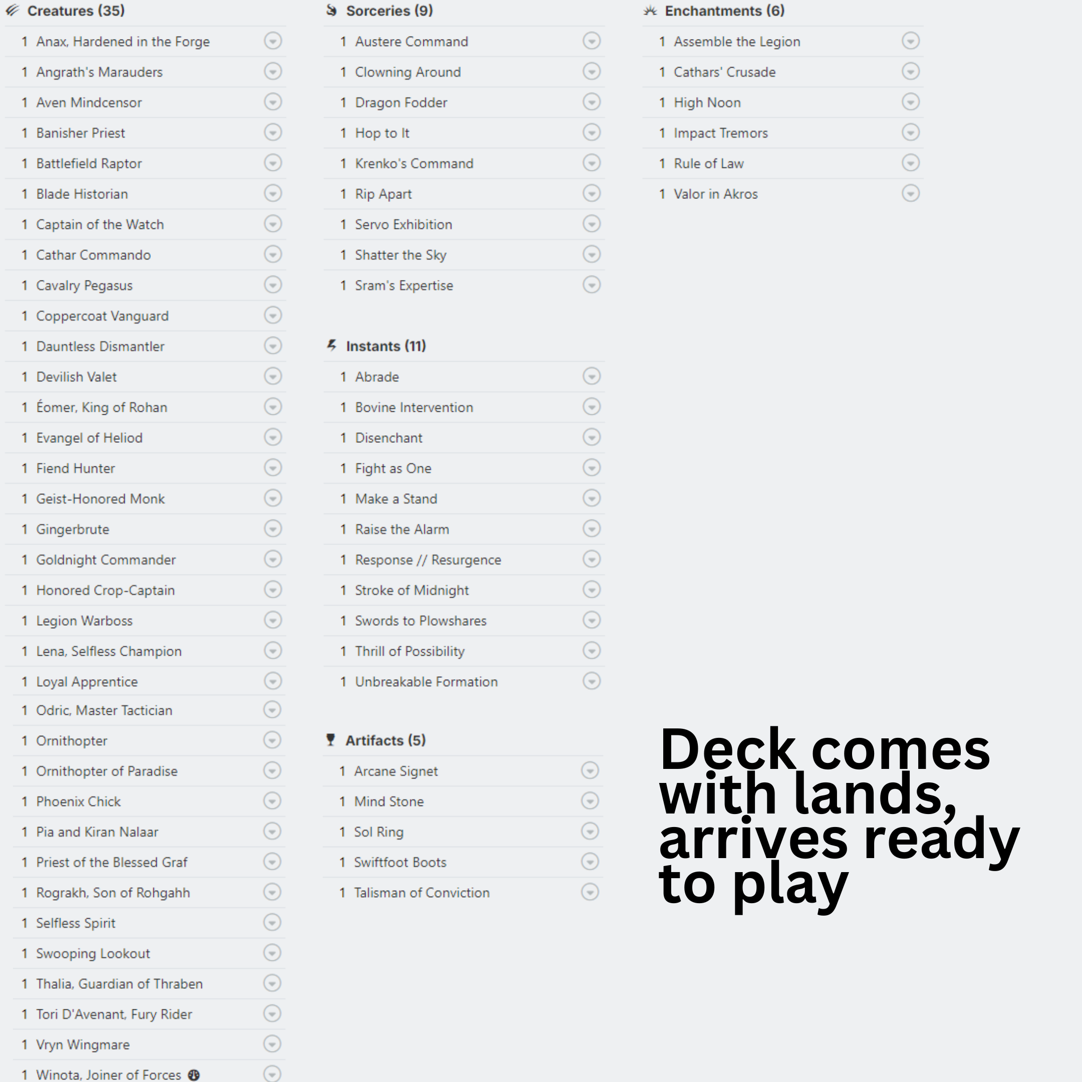 Winota, Joiner of Forces - EDH Deck