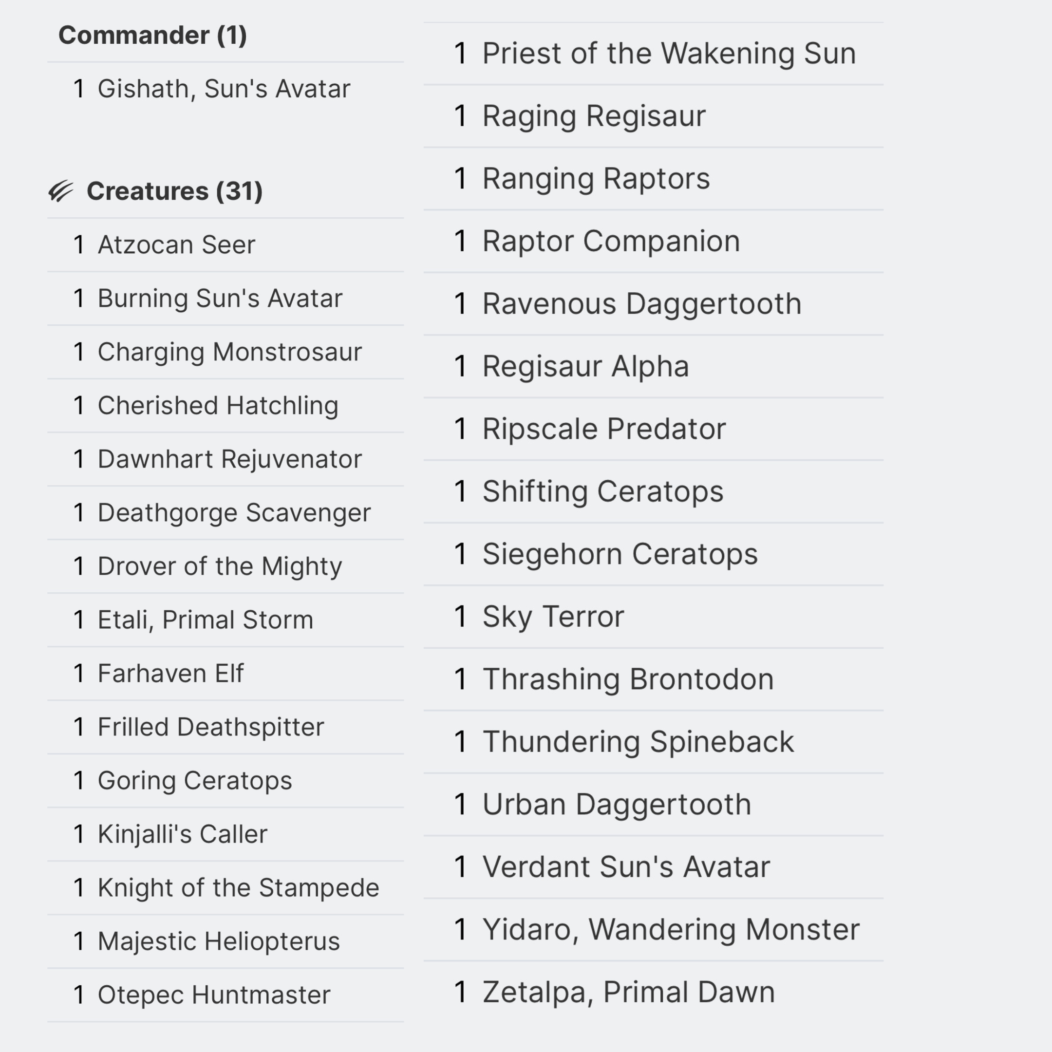 Gishath, Sun’s Avatar - EDH Deck