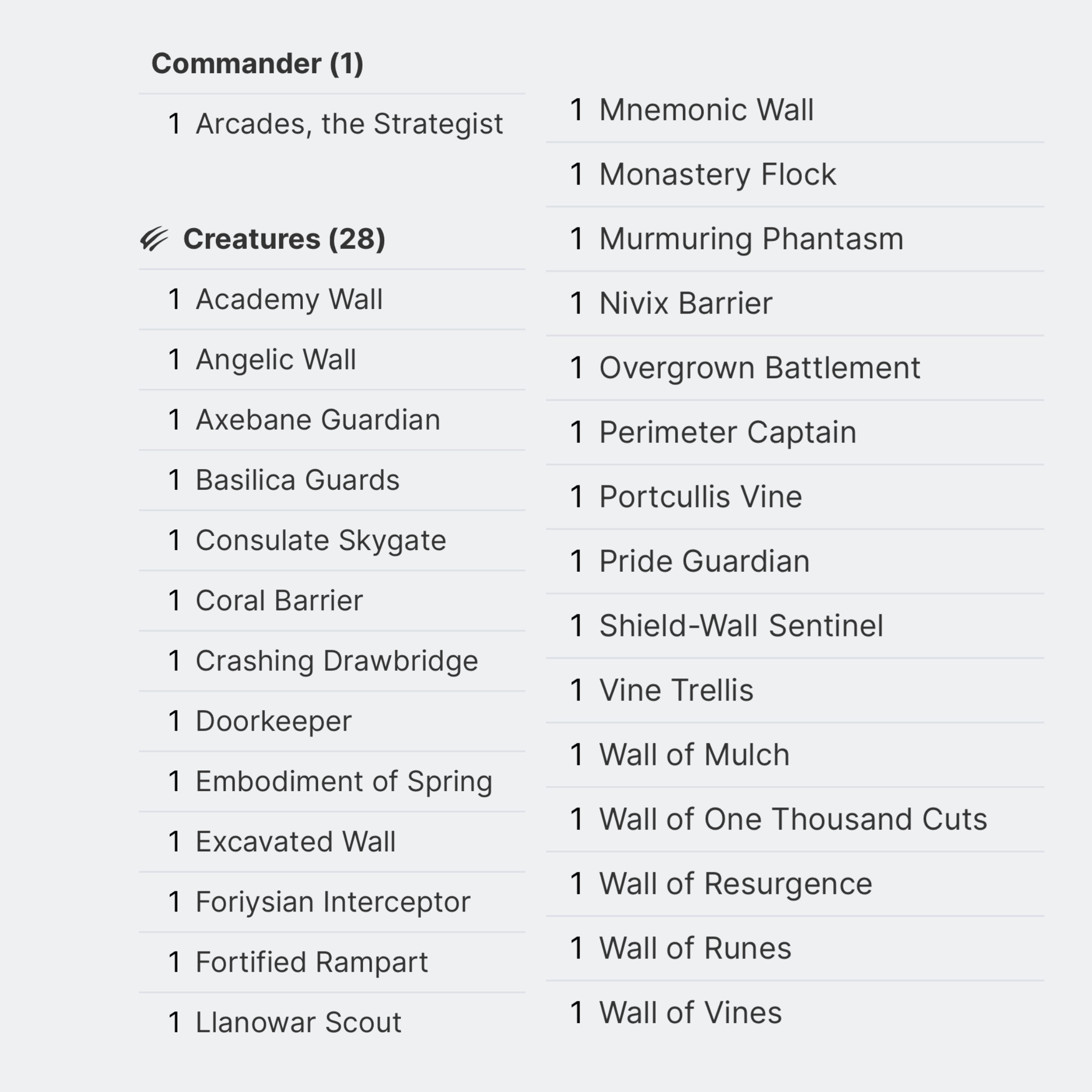 Arcades, The Strategist - EDH Deck