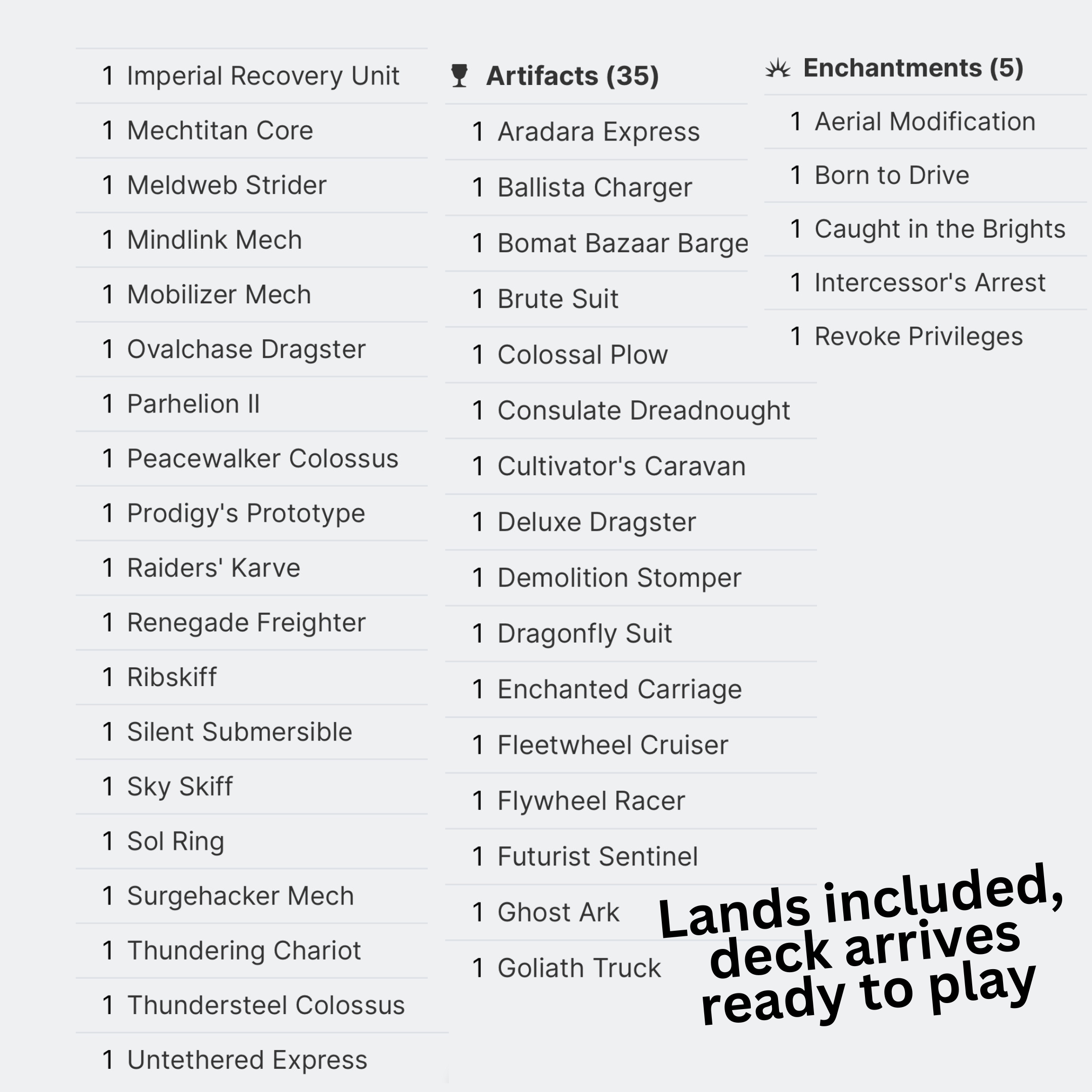 Shorikai, Genesis Engine - EDH Deck