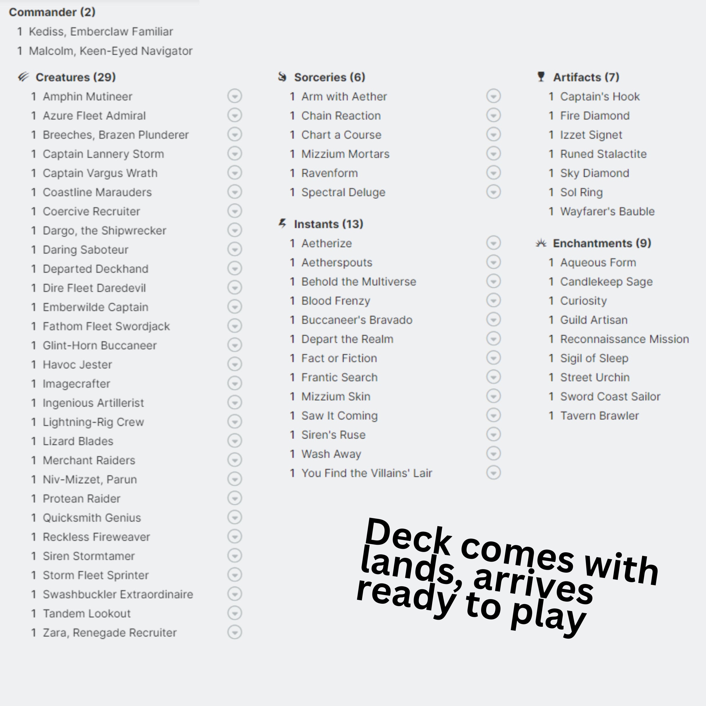 Malcolm/Kediss - EDH Deck