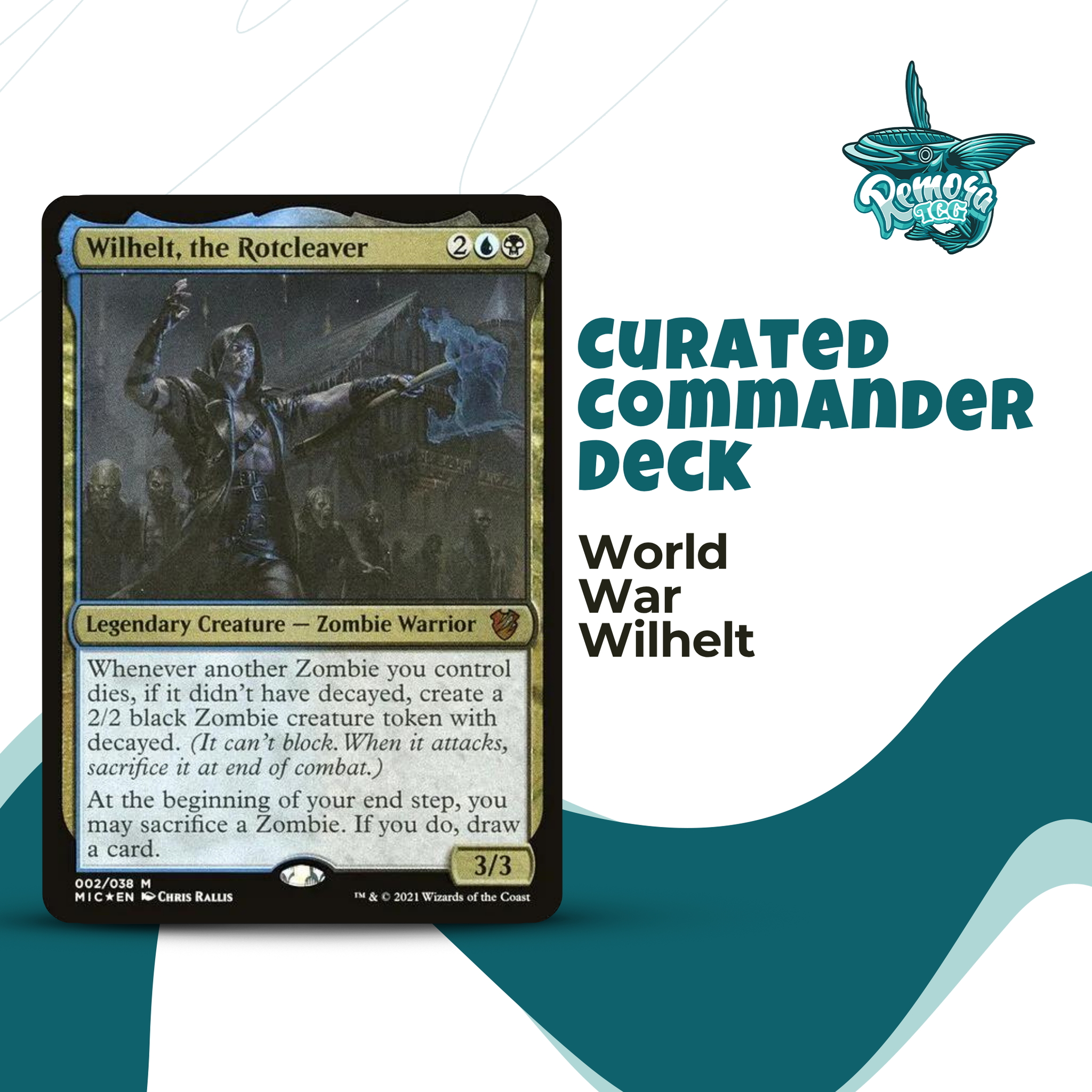 mtg wilhelt commander deck EDH | Zombie Tribal Deck Sleeves:World Map Best MTG Duskmourn cards This deck has no Print_Foil