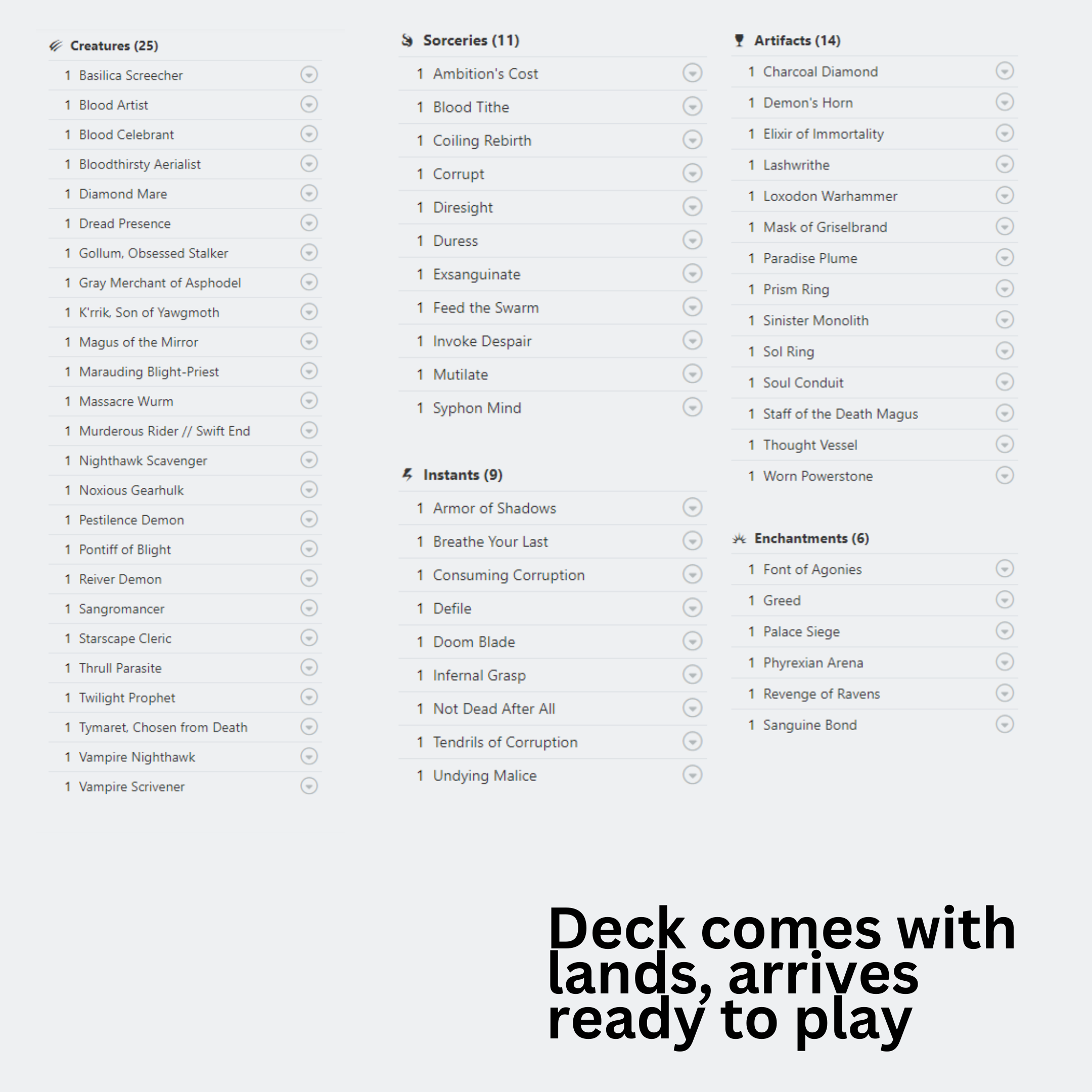 K’rrik, Son of Yawgmoth - EDH Deck