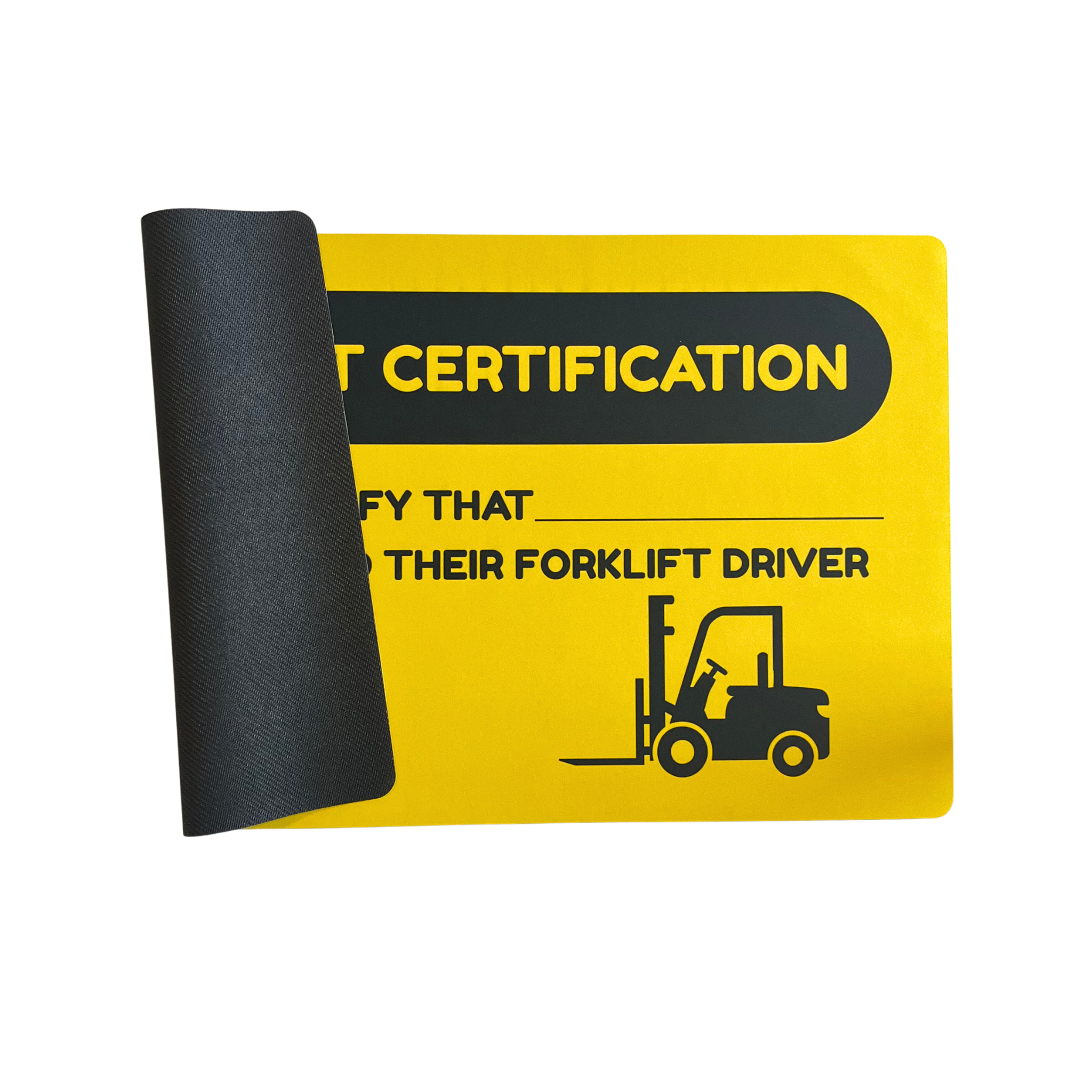 Forklift Certified Playmat