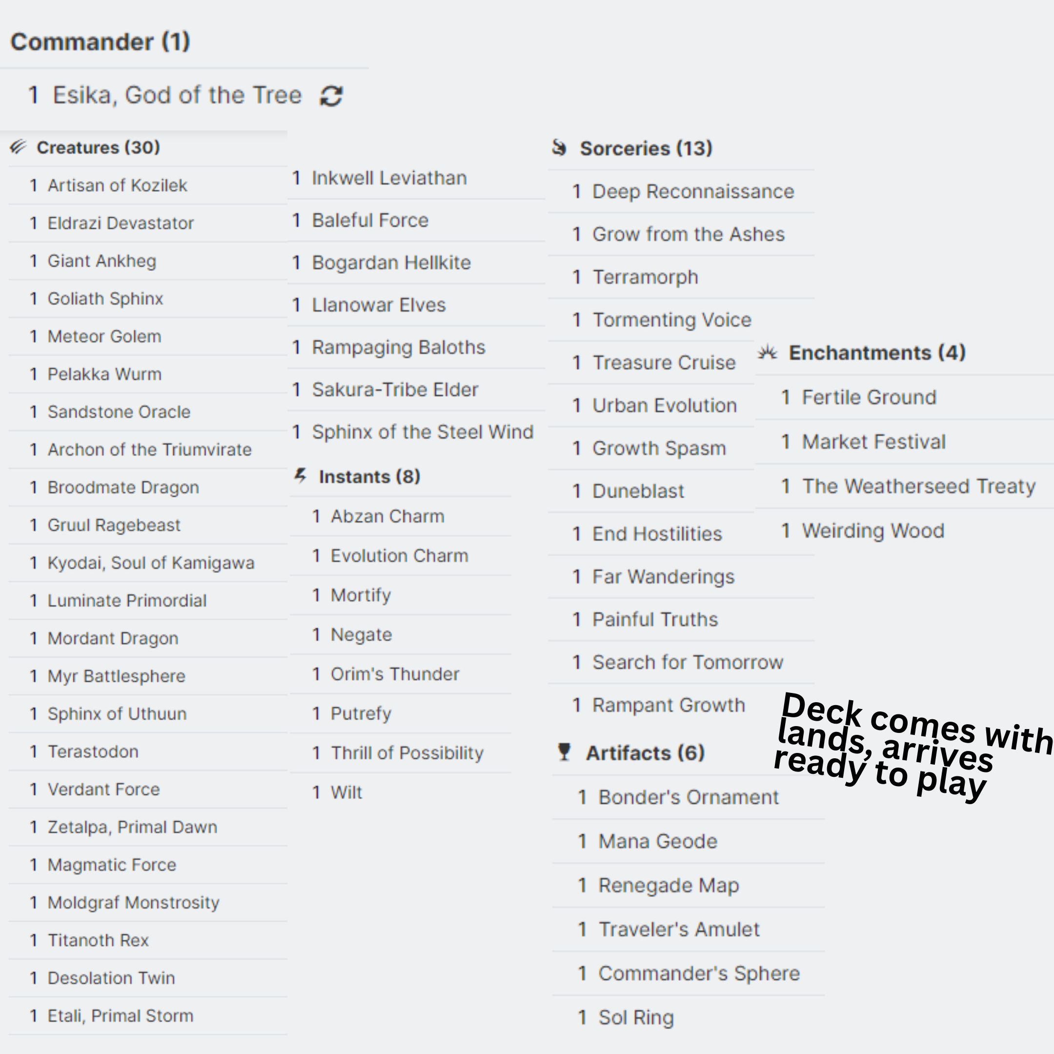 Esika, God of the Tree// The Prismatic Bridge - EDH Deck