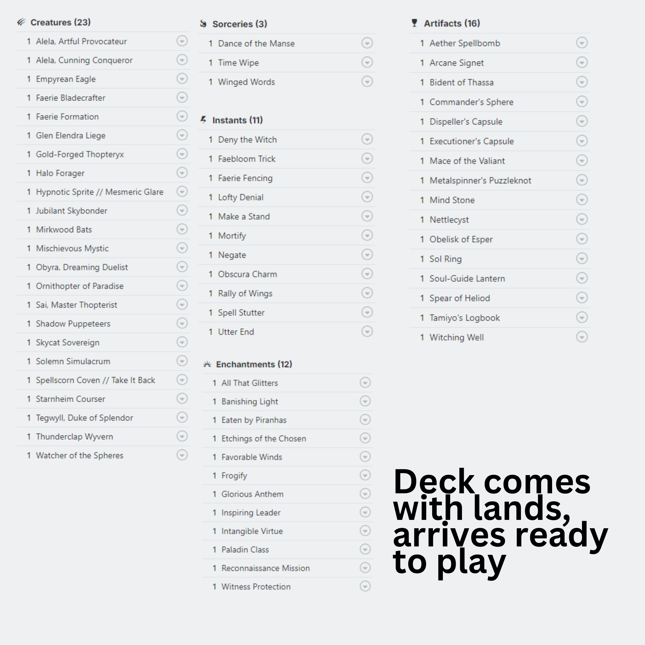 Alela, Artful Provocateur - EDH Deck