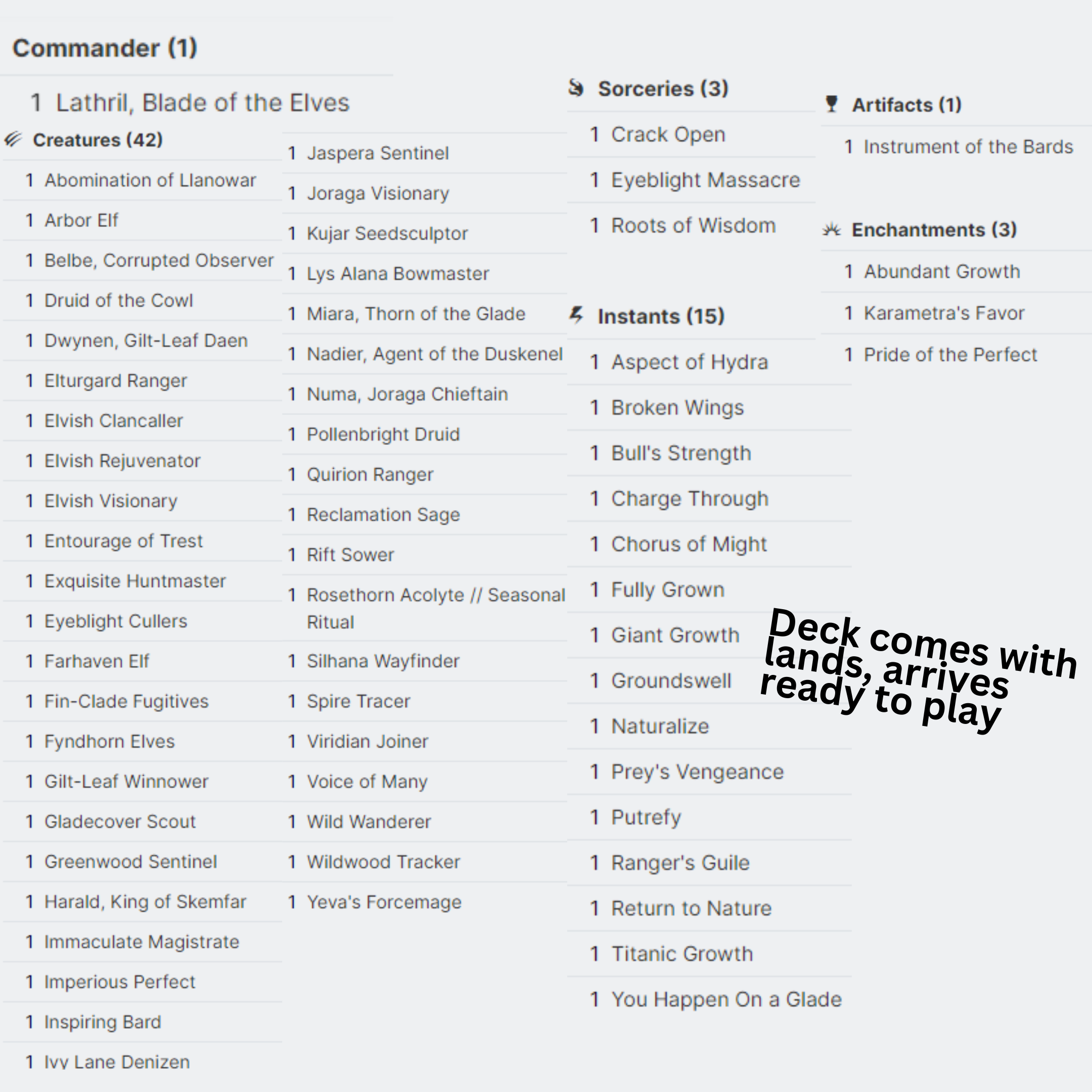 Lathril, Blade Of The Elves - EDH Deck