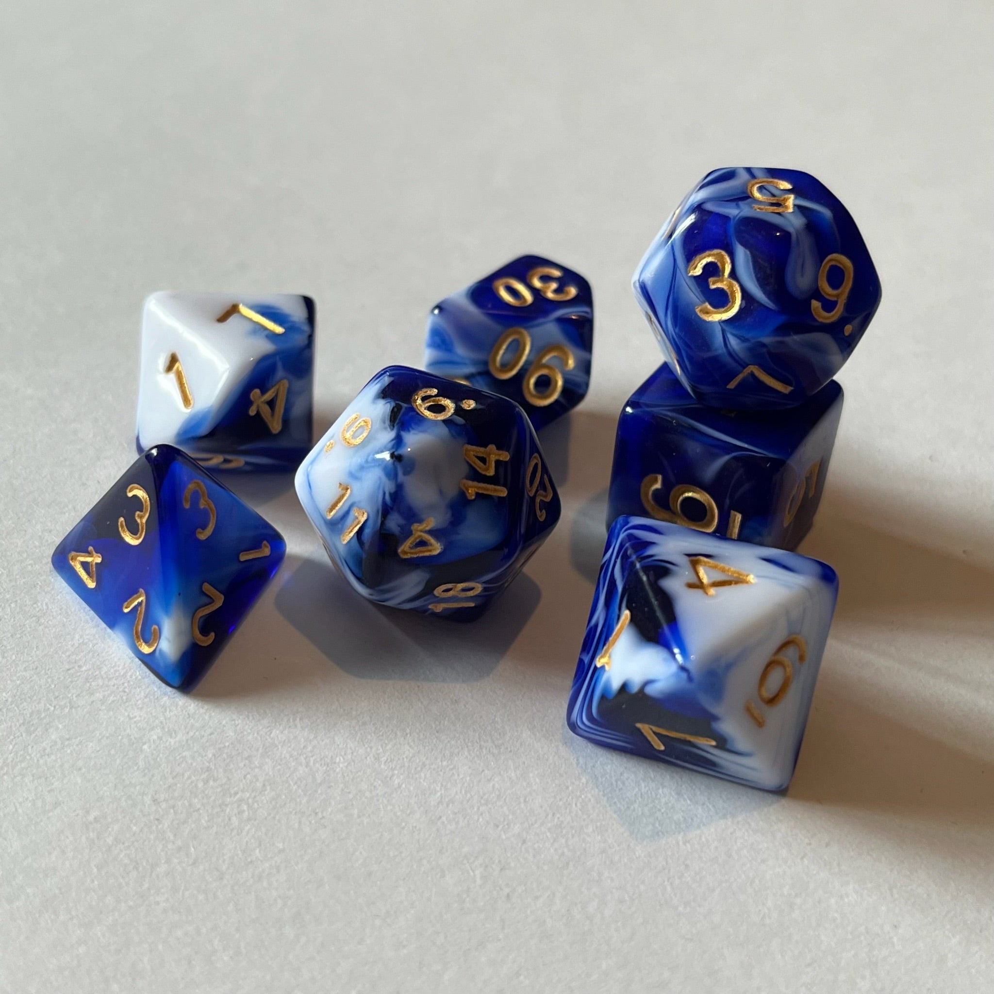 Marbled Blue - Dice Set