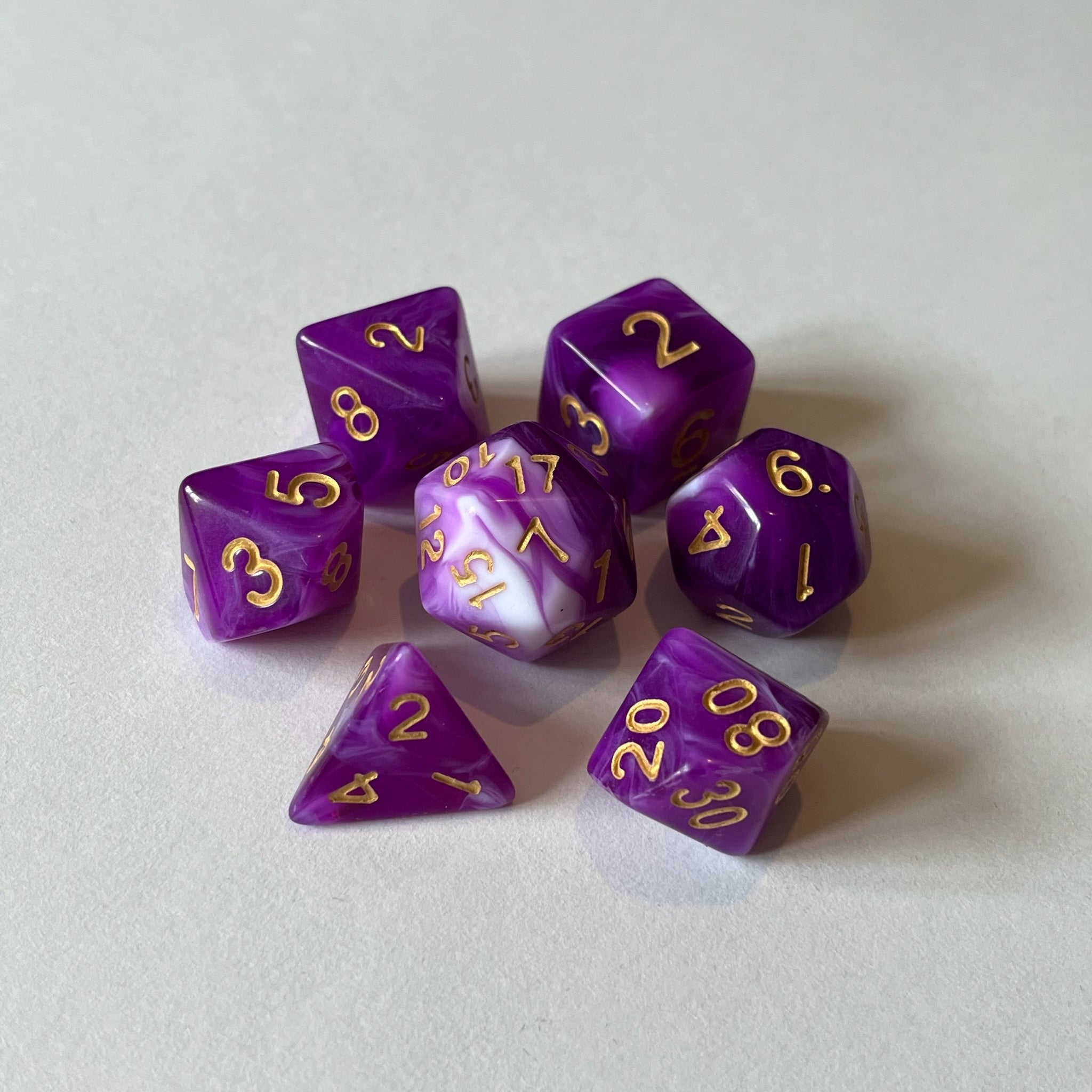 Marbled Purple - Dice Set