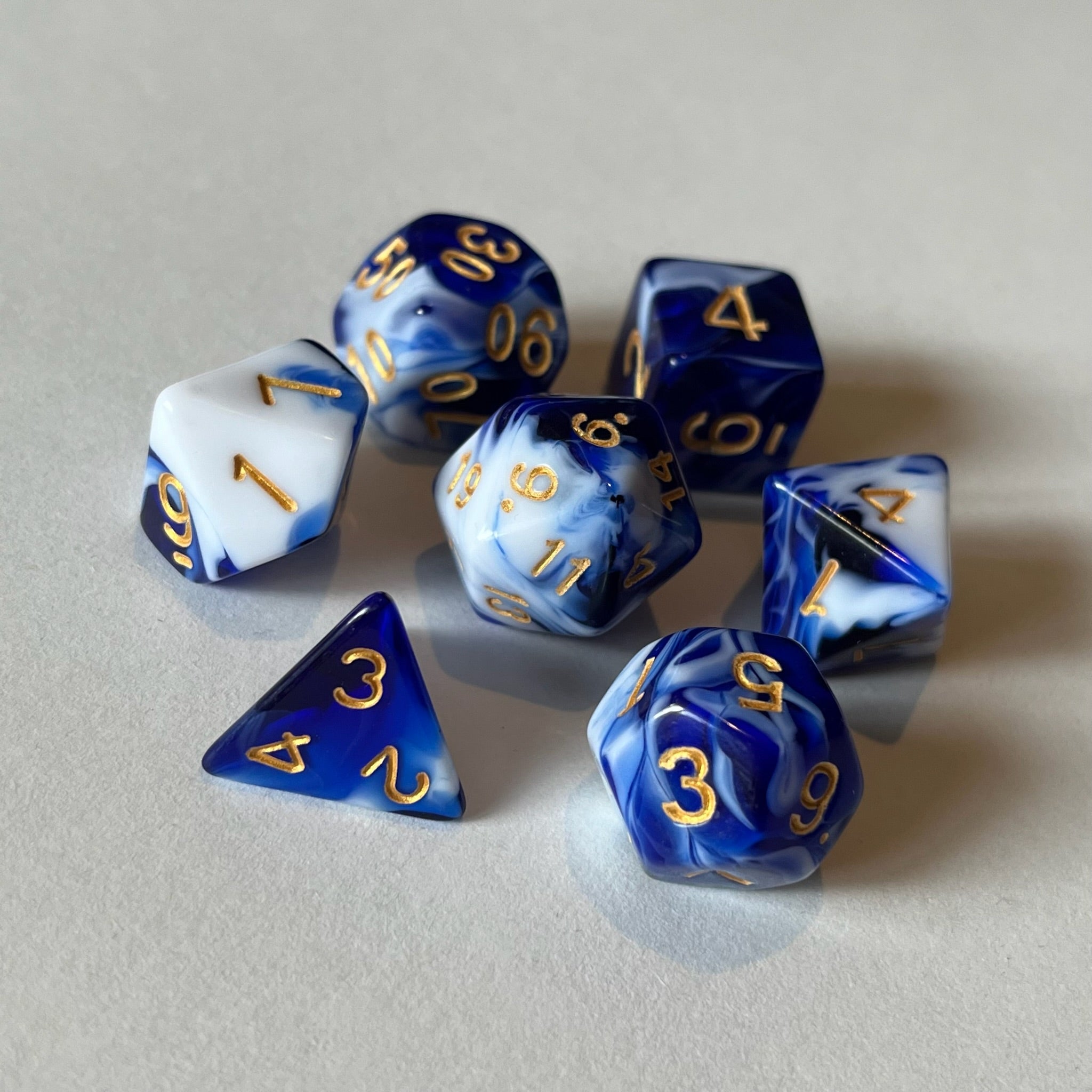 Marbled Blue - Dice Set