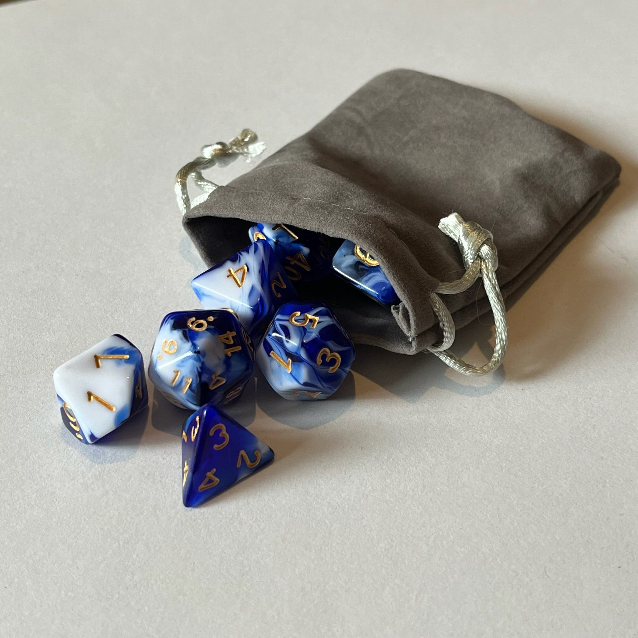 Marbled Blue - Dice Set