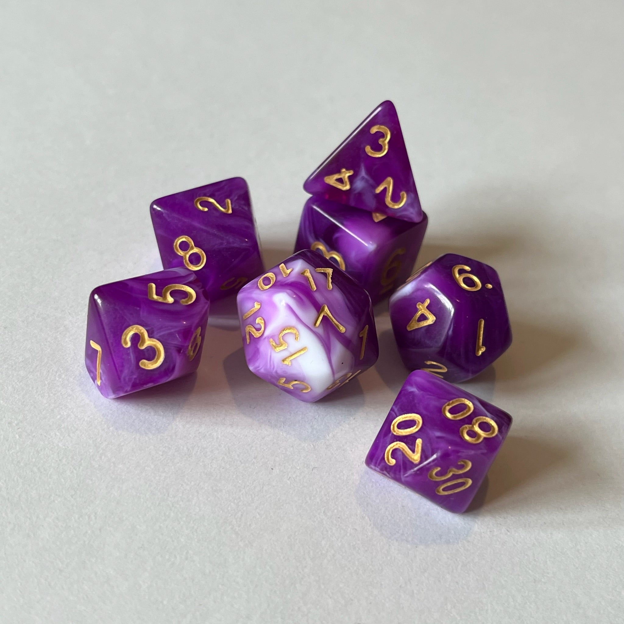 Marbled Purple - Dice Set