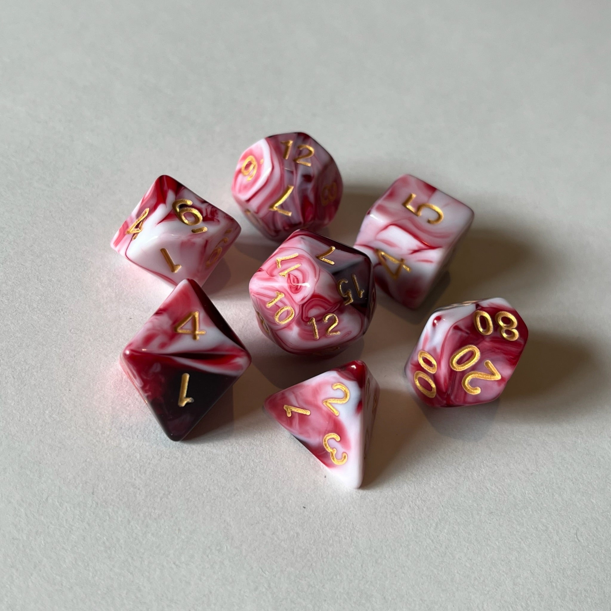 Marbled Red - Dice Set